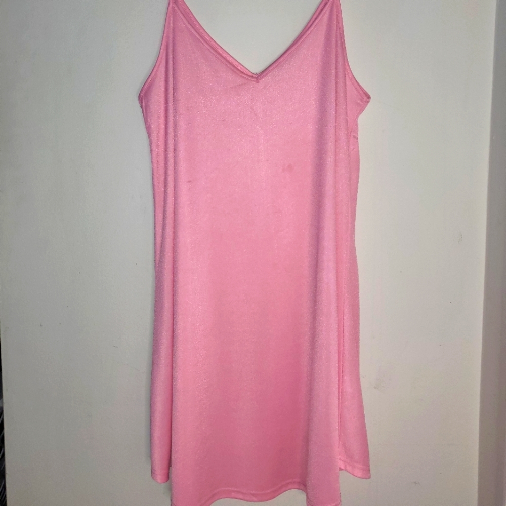 Shein Pink bubble gum baby doll dress.